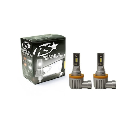 Race Sport H8 Pnp Series Plug-N-Play Led Direct Oem Replacement Bulbs (Pair) Pr RSPNPH8